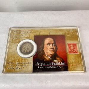 Benjamin Franklin Coin & Stamp Set 1948 Franklin Half Dollar Silver Coin